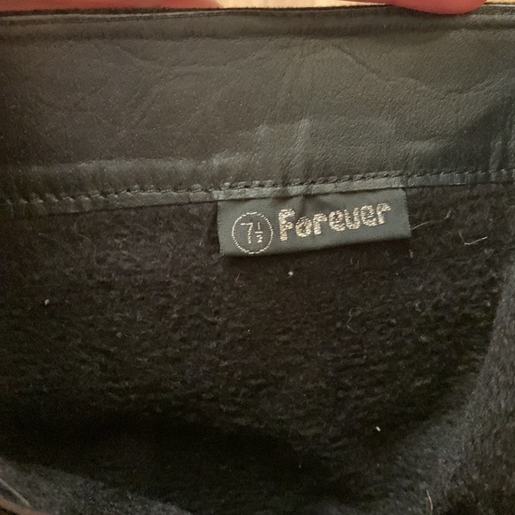 Black forever heeled boots with fringe - Picture 3 of 3